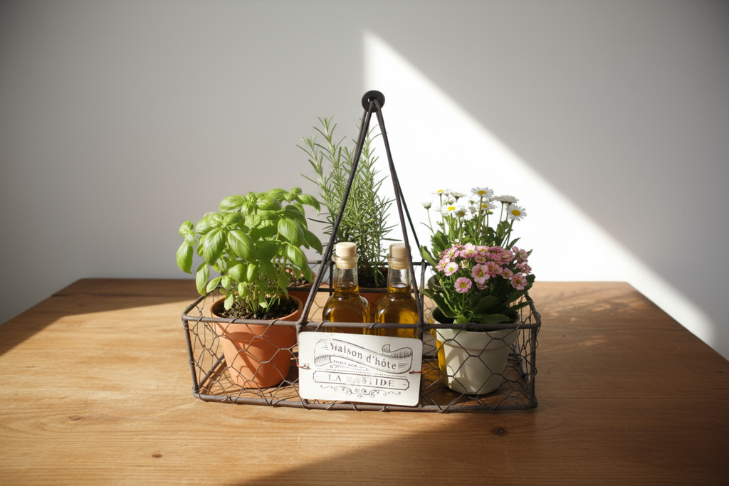 Fransk trådkurv i landstil