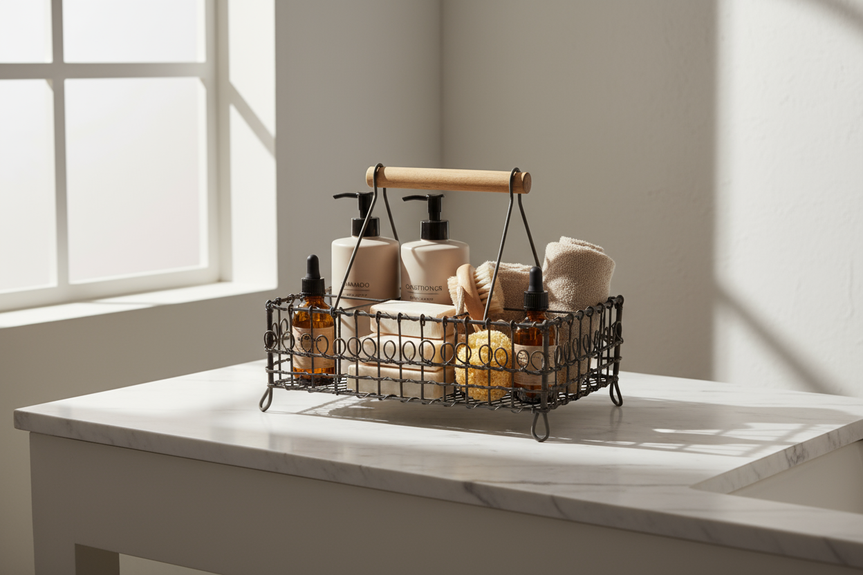 Fransk rustik trådkurv