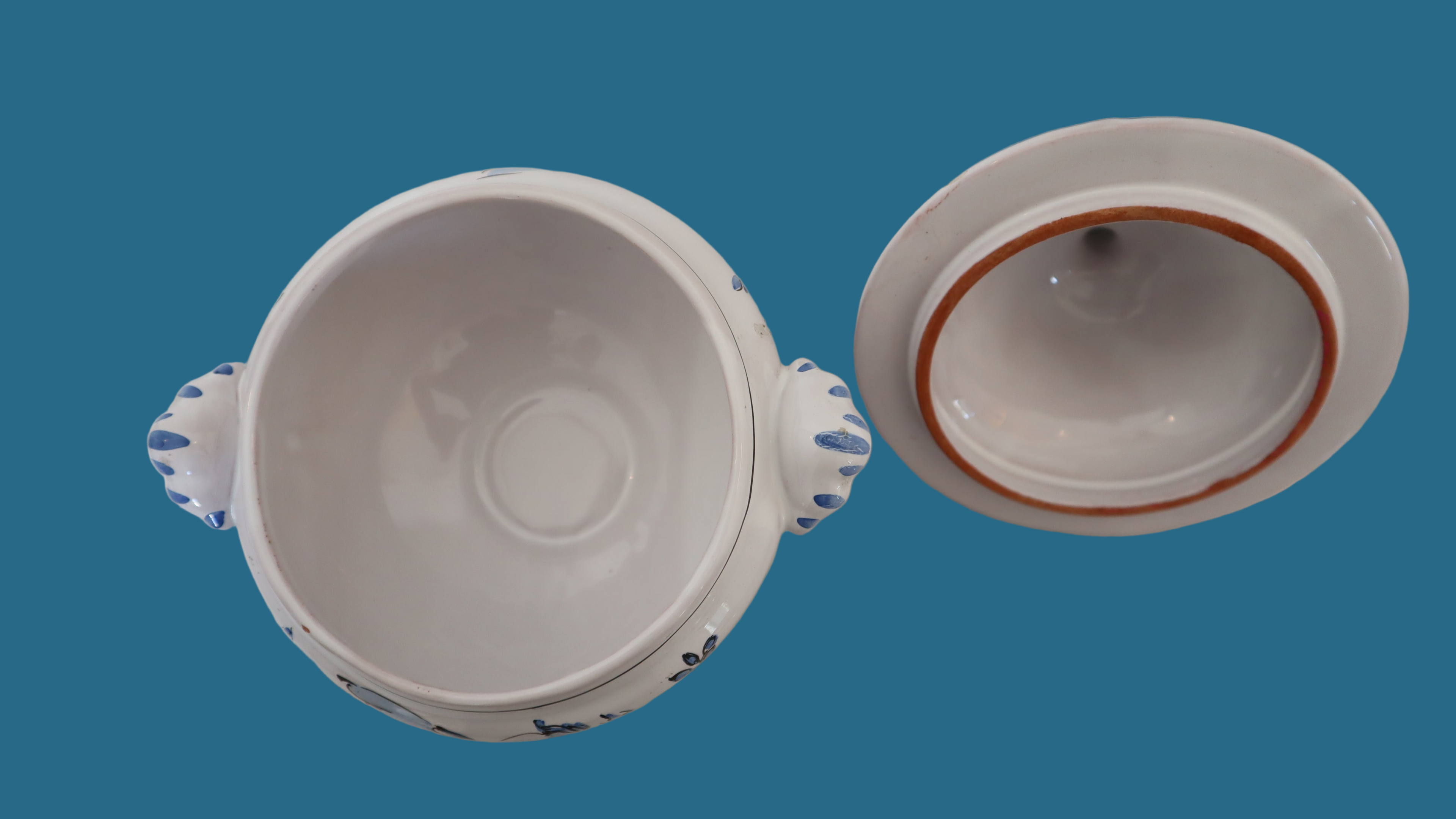 Lågskål i fajance - Moustiers