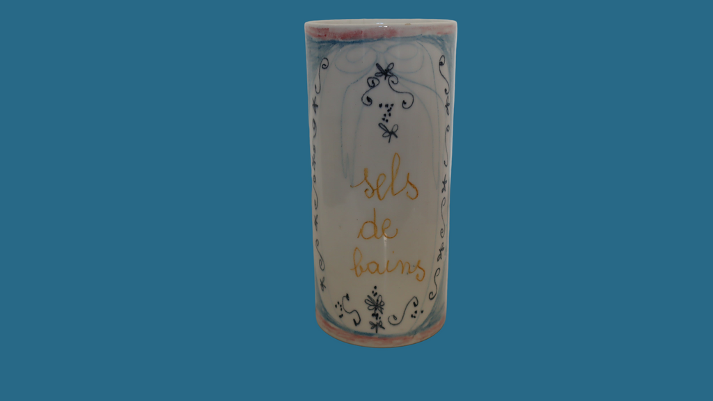 Badesalt-krukke, håndmalet