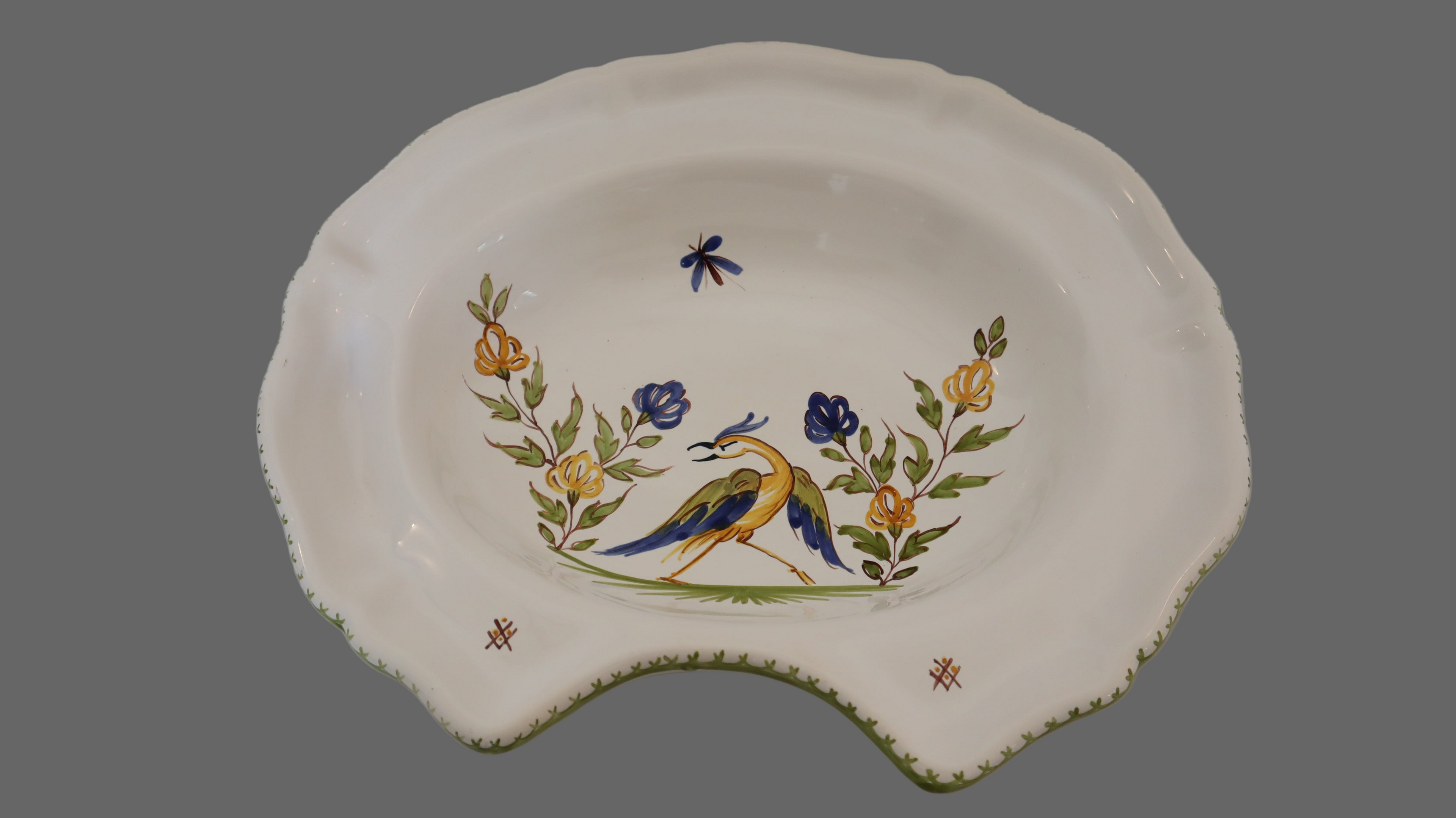 Barberfad - håndmalet fajance