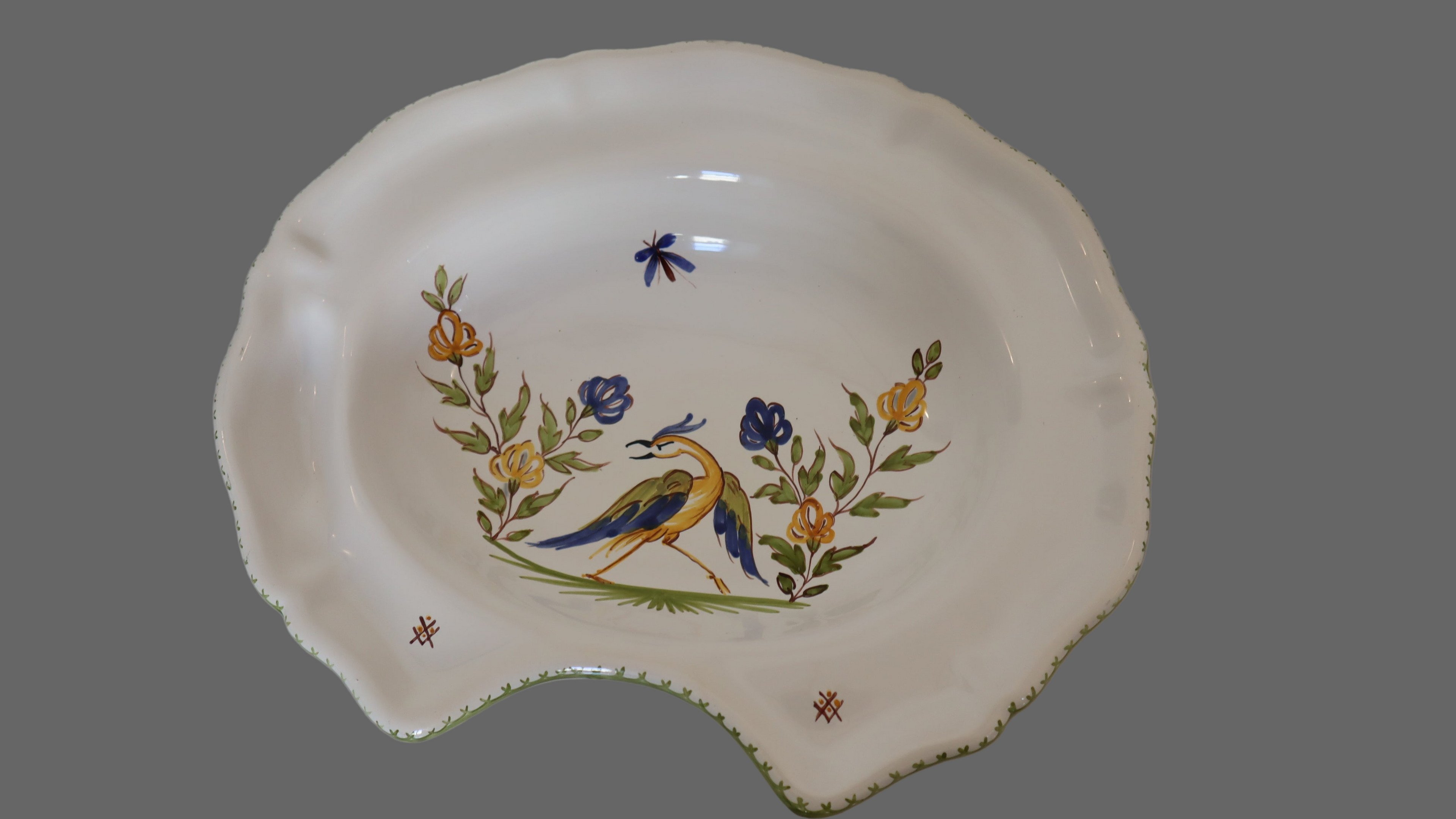 Barberfad - håndmalet fajance