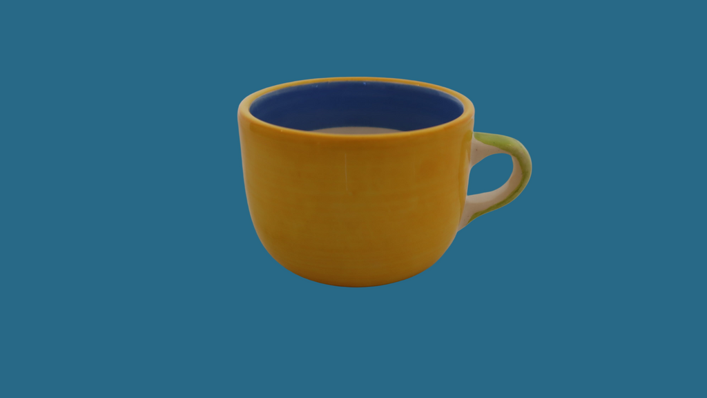 6 stk. håndmalede kopper