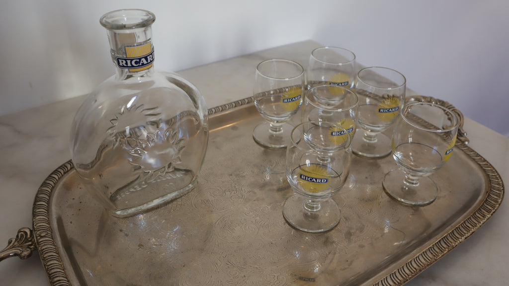 Ricard aperitif-sæt, 6 stk. glas + karaffel