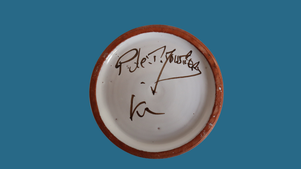 Håndmalet senneps/marmeladekrukke - Moustiers