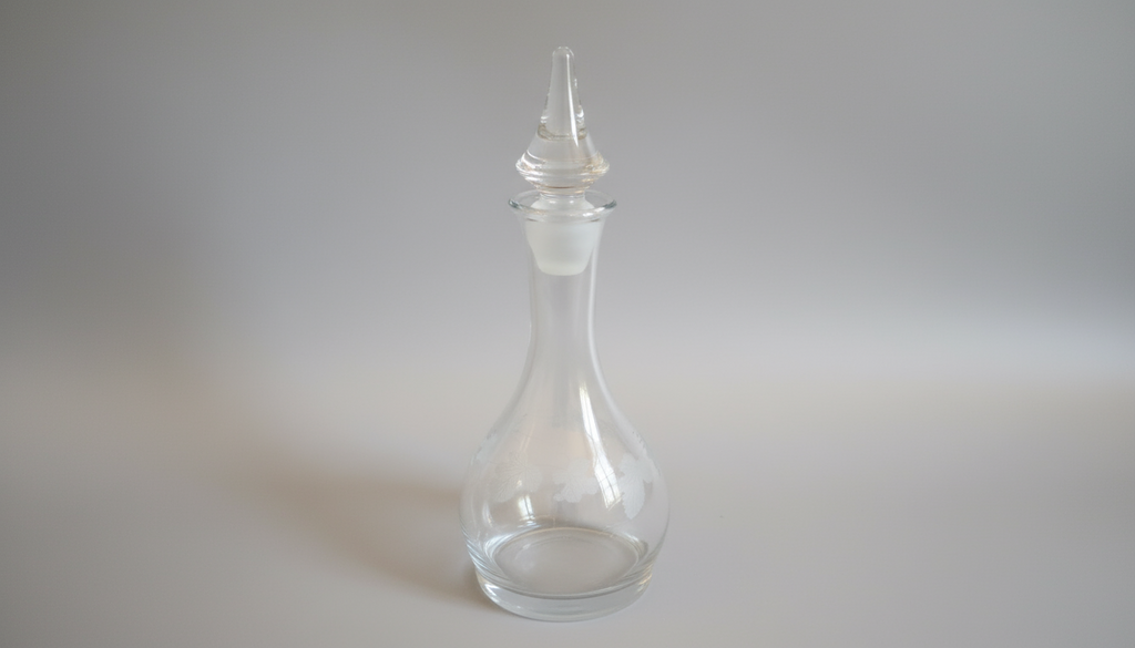 Karaffel i glas med vinranke