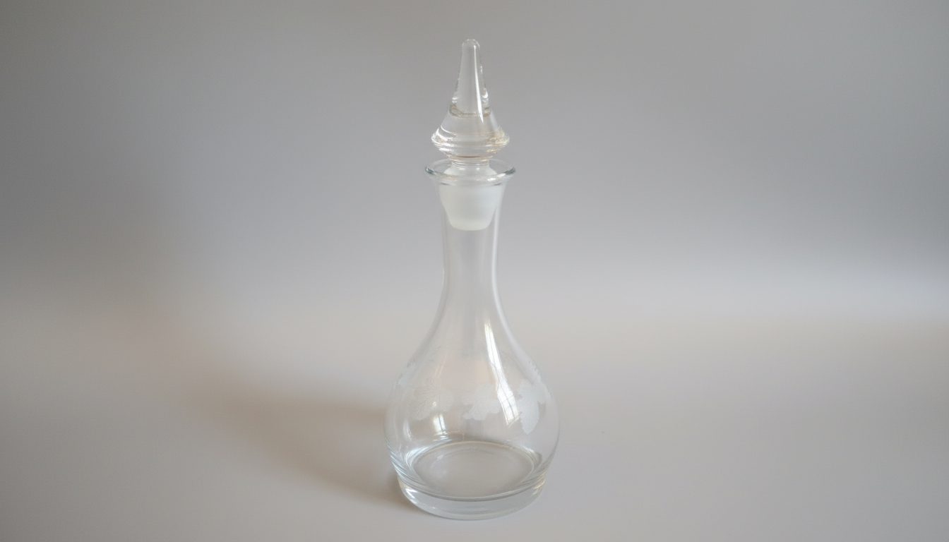 Karaffel i glas med vinranke