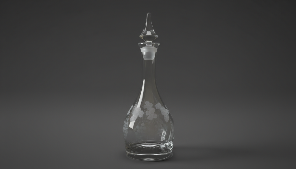 Karaffel i glas med vinranke