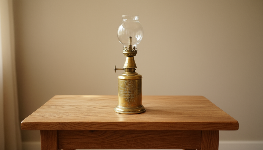 Fransk “Lampe Olympique” – messing olielampe