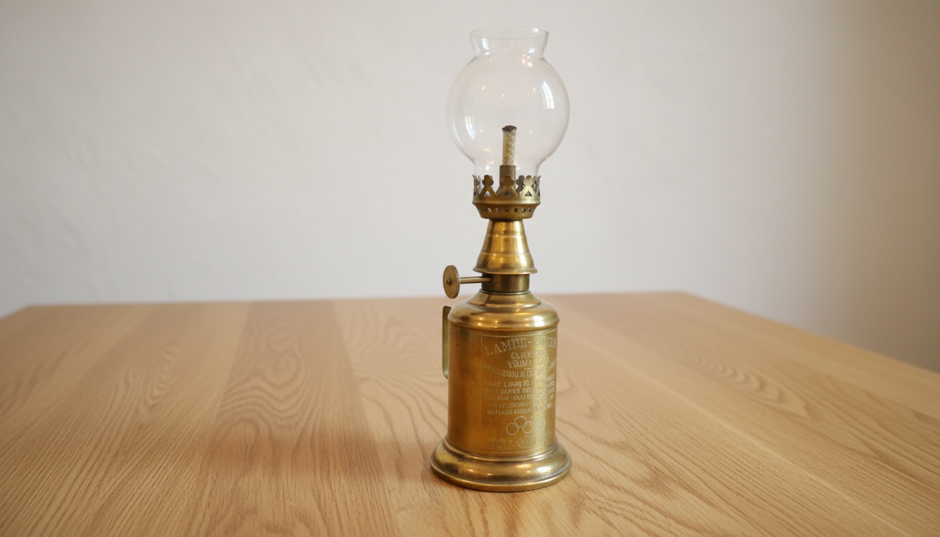 Fransk “Lampe Olympique” – messing olielampe
