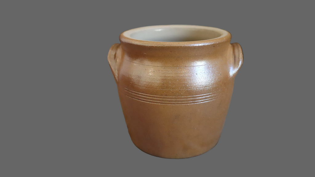 Fransk stentøjskrukke med ører