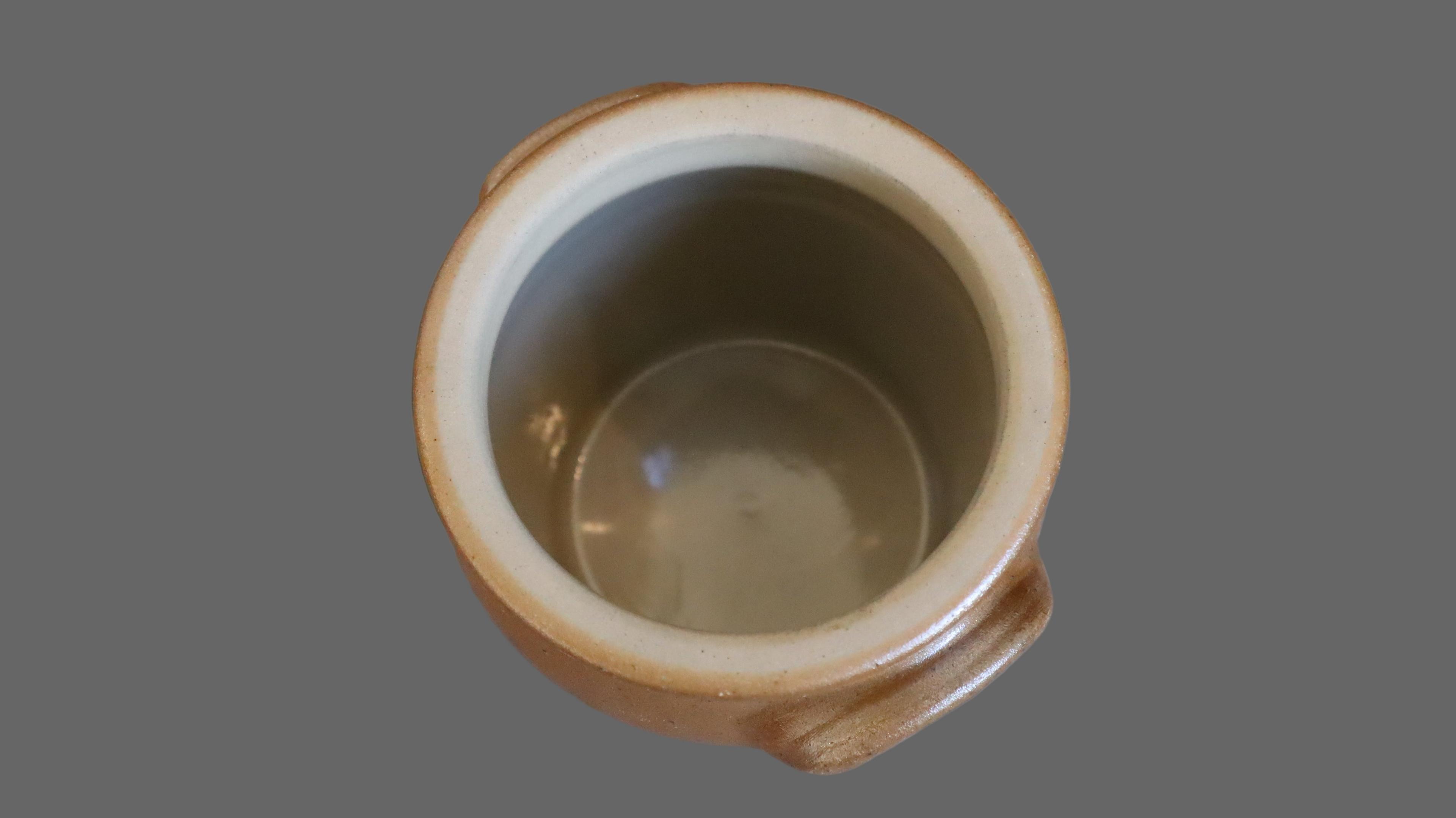 Fransk stentøjskrukke med ører