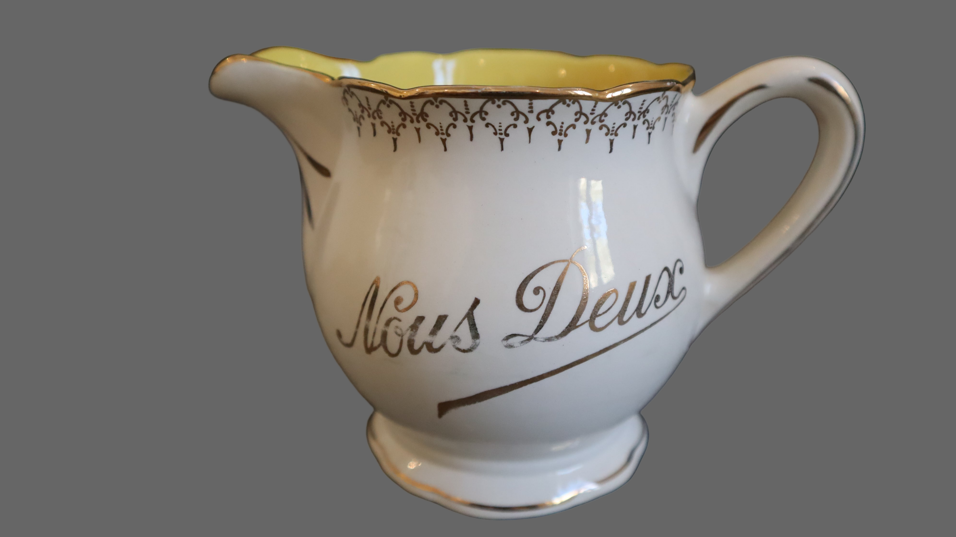 Sarreguemines “Nous Deux” flødekande