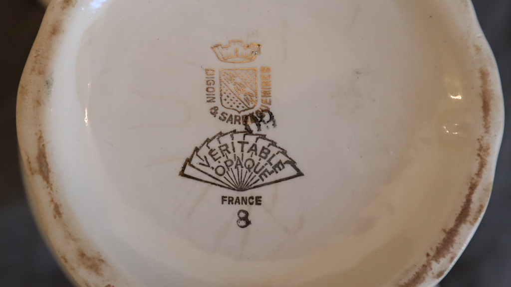 Sarreguemines “Nous Deux” flødekande