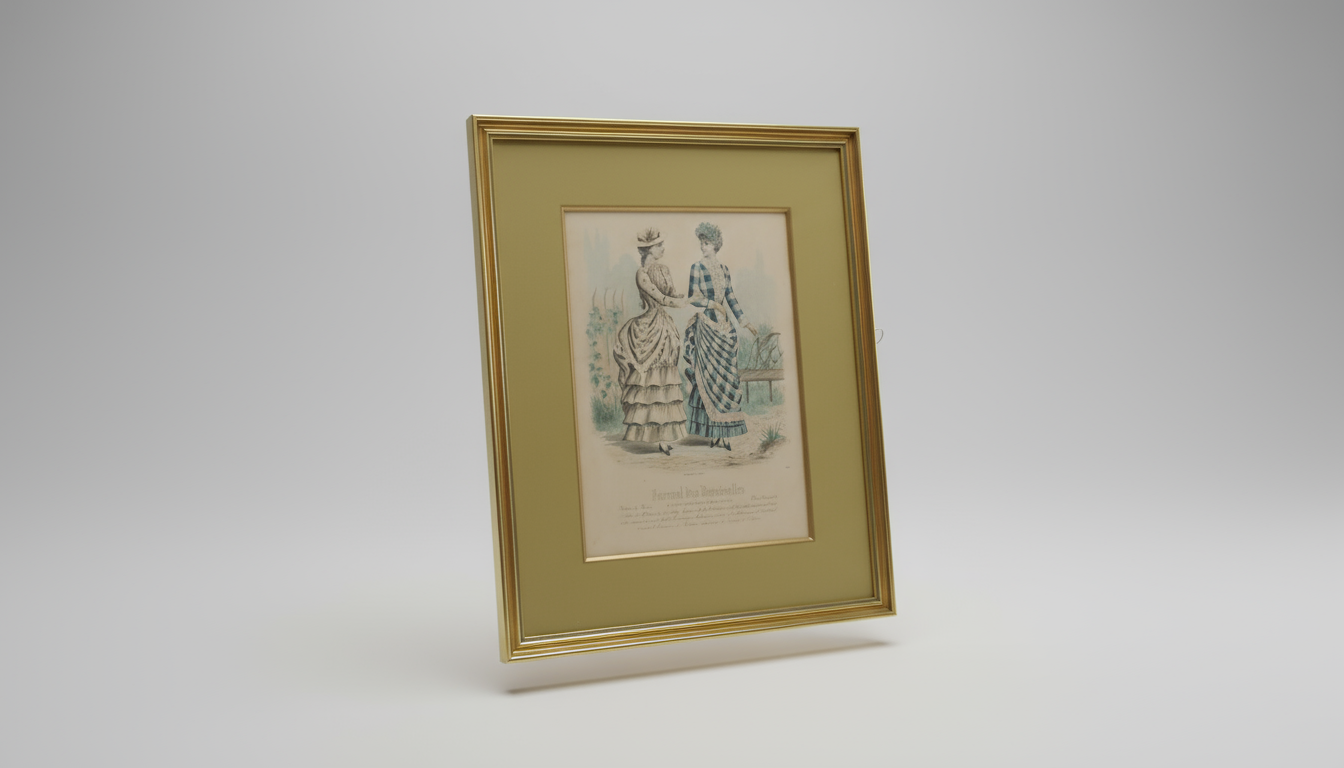 Journal des Demoiselles – håndkoloreret modeplade
