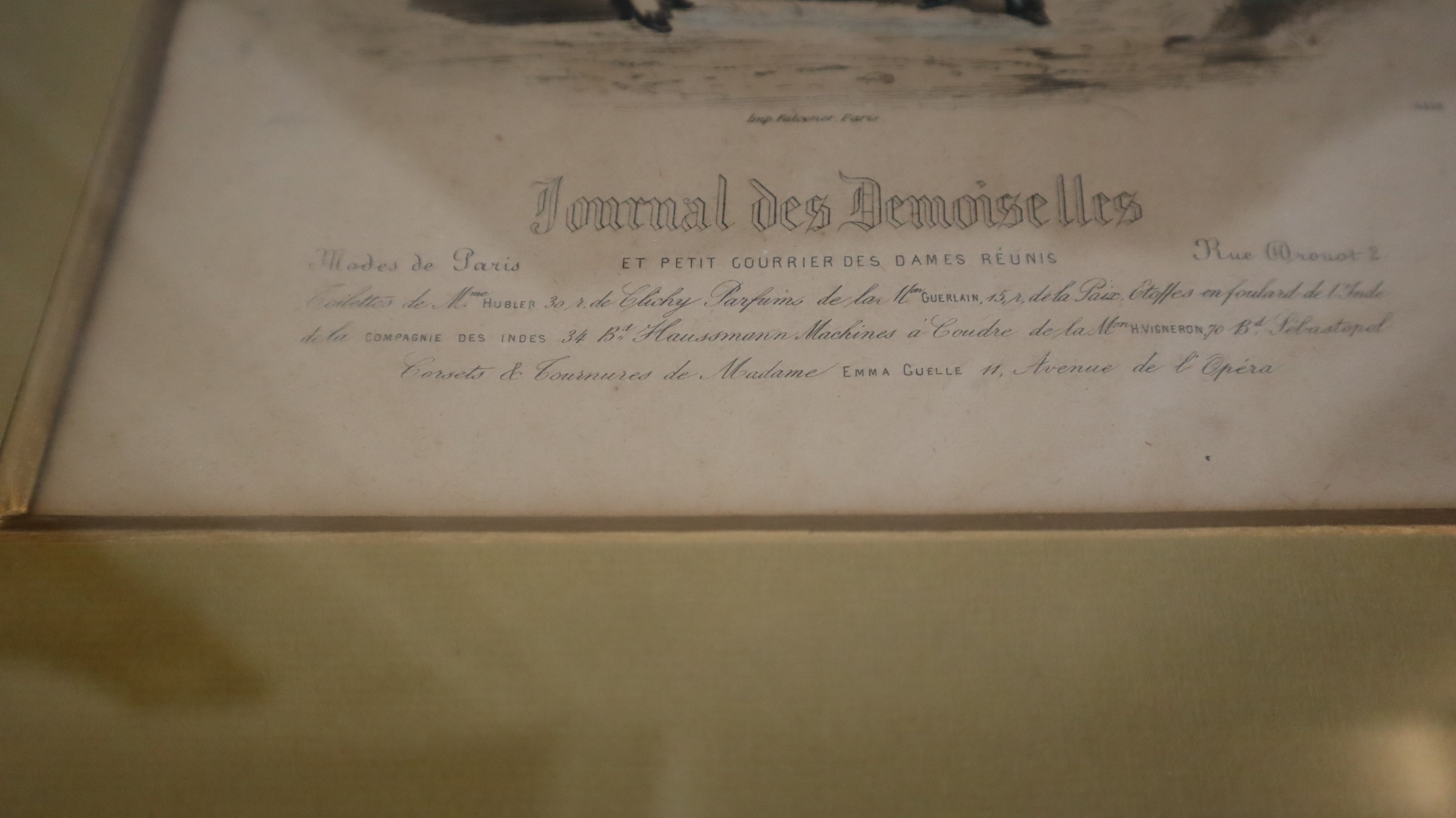 Journal des Demoiselles – håndkoloreret modeplade