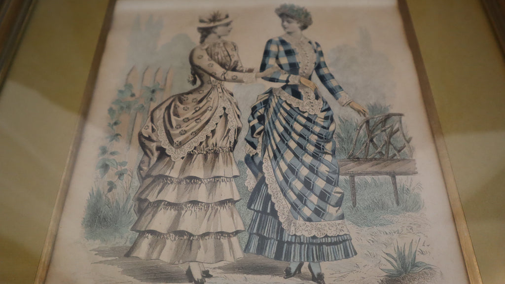 Journal des Demoiselles – håndkoloreret modeplade