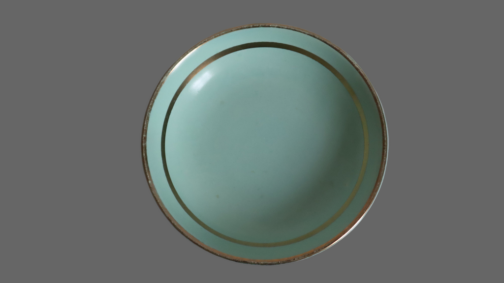 6 stk. Longwy tallerkener i “vert d’eau”