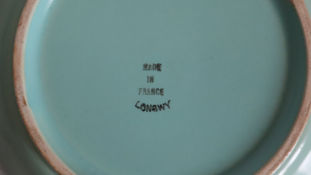 6 stk. Longwy tallerkener i “vert d’eau”