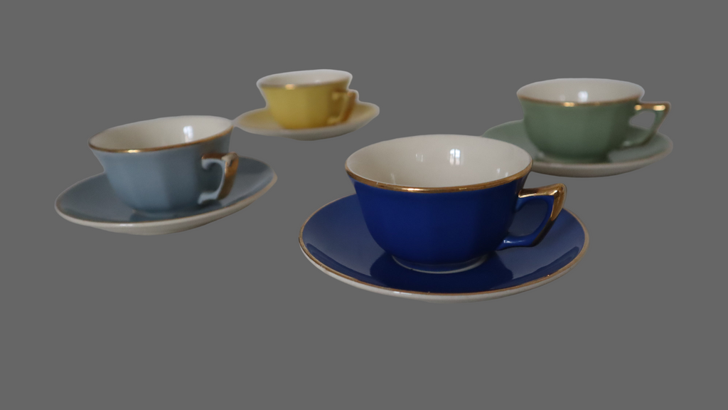 Villeroy & Boch – 4 espresso-kopper med underkop