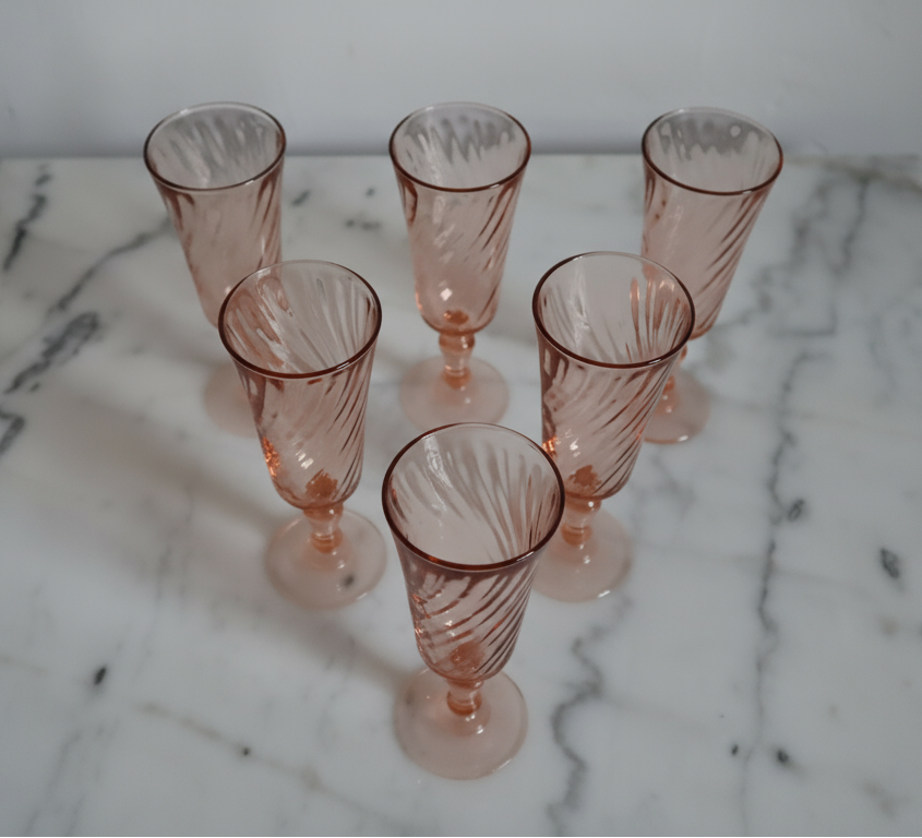 6 stk. Rosaline champagnefløjter